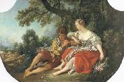 Shepherd Piping to a Shepherdess Francois Boucher